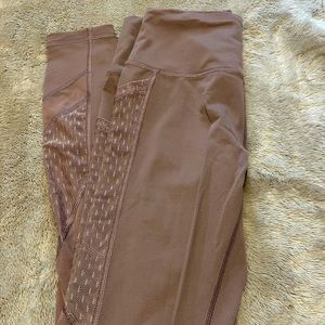Mauve Victoria Secret Leggings Size S Mesh Detail